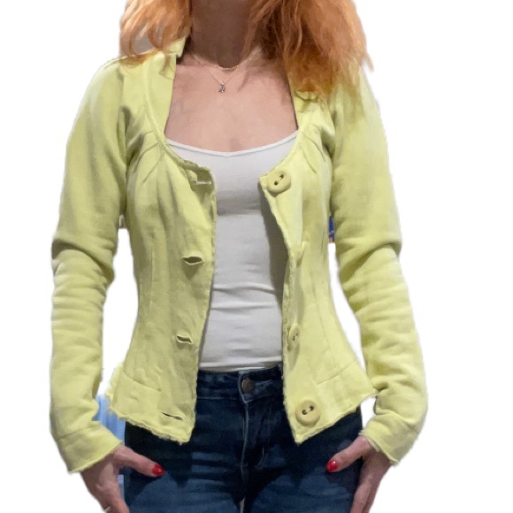 Vintage Miss Sixty Bright Yellow/Green Jacket Size Small - Picture 3 of 10